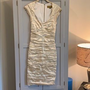 Nicole Miller Champagne gold dress, size 4-8 VEUC